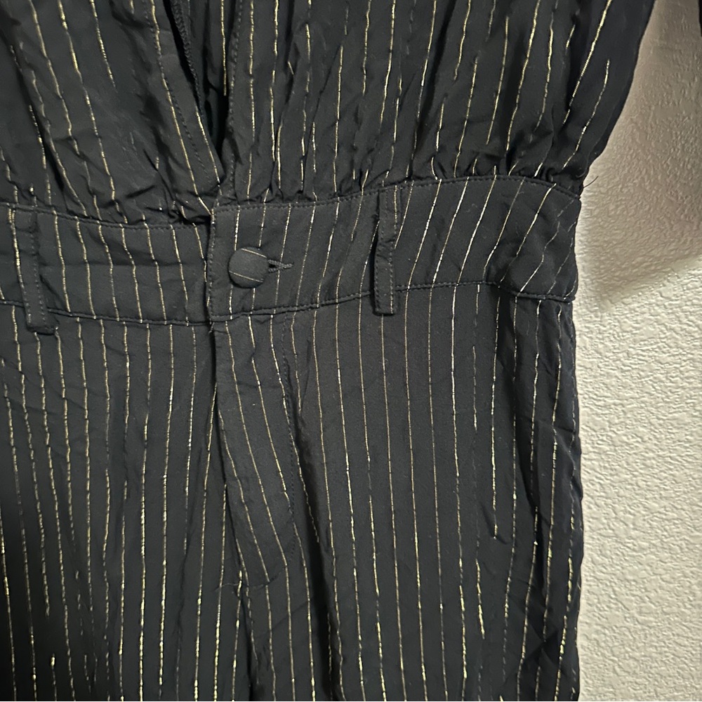 Lenni the Label Black Jumpsuit Gold Stripes‎ Sz Medium - Picture 7 of 12